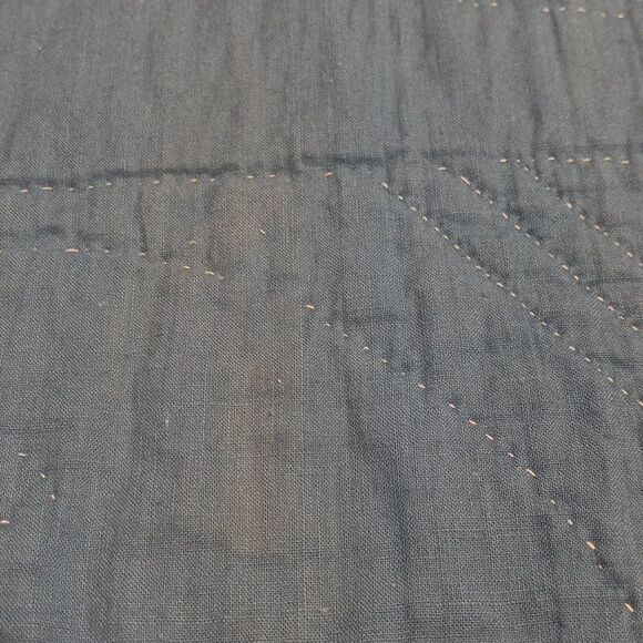 Vintage Embroidered Hand Quilted Flower Basket Quilt Cottagecore Handmade - Picture 7 of 9